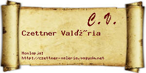 Czettner Valéria névjegykártya